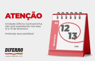 Unidade Cachoeirinha estará fechada nos dias 12 e 13 de fevereiro